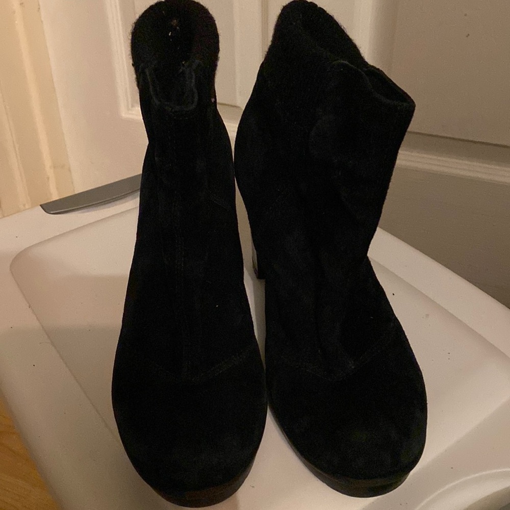 Black heeled ankle boots